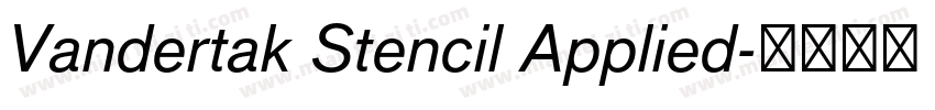 Vandertak Stencil Applied字体转换